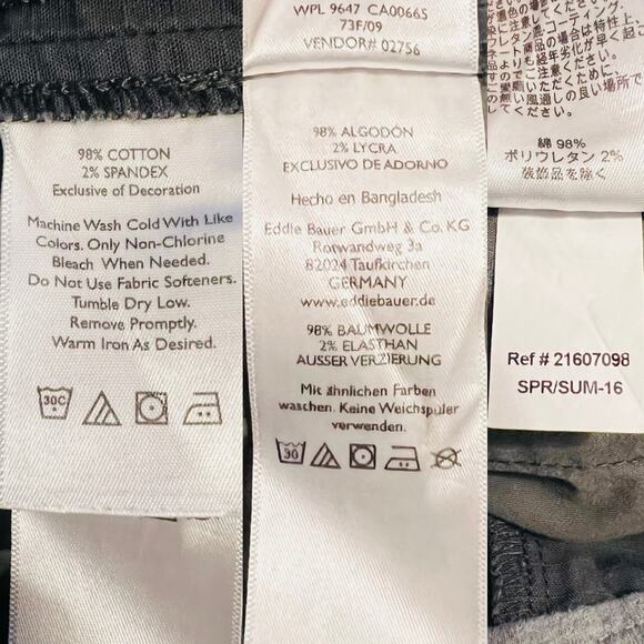 Eddie Bauer Women's Gray Lightweight Ripstop Slightly Curvy Crop Pants Size 10 - Picture 15 of 16